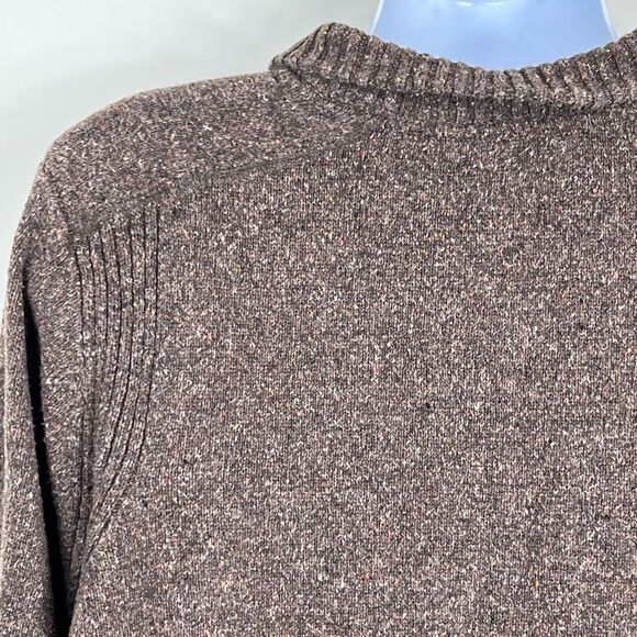 OUTDOOR LIFE Mens Brown 1/4 Zip Mock Long Sleeve Pullover Sweater - Picture 3 of 8